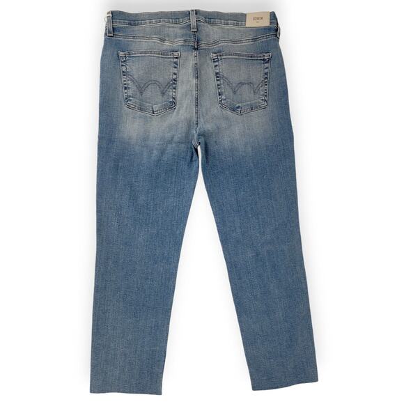 NWT EDWIN Bree Slim Skinny Med Light Wash Straight Jeans Womens Size 33 USA Made - Picture 3 of 7